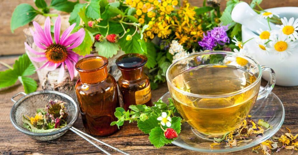 Infusión herbal para el tratamiento de la osteocondrosis cervical