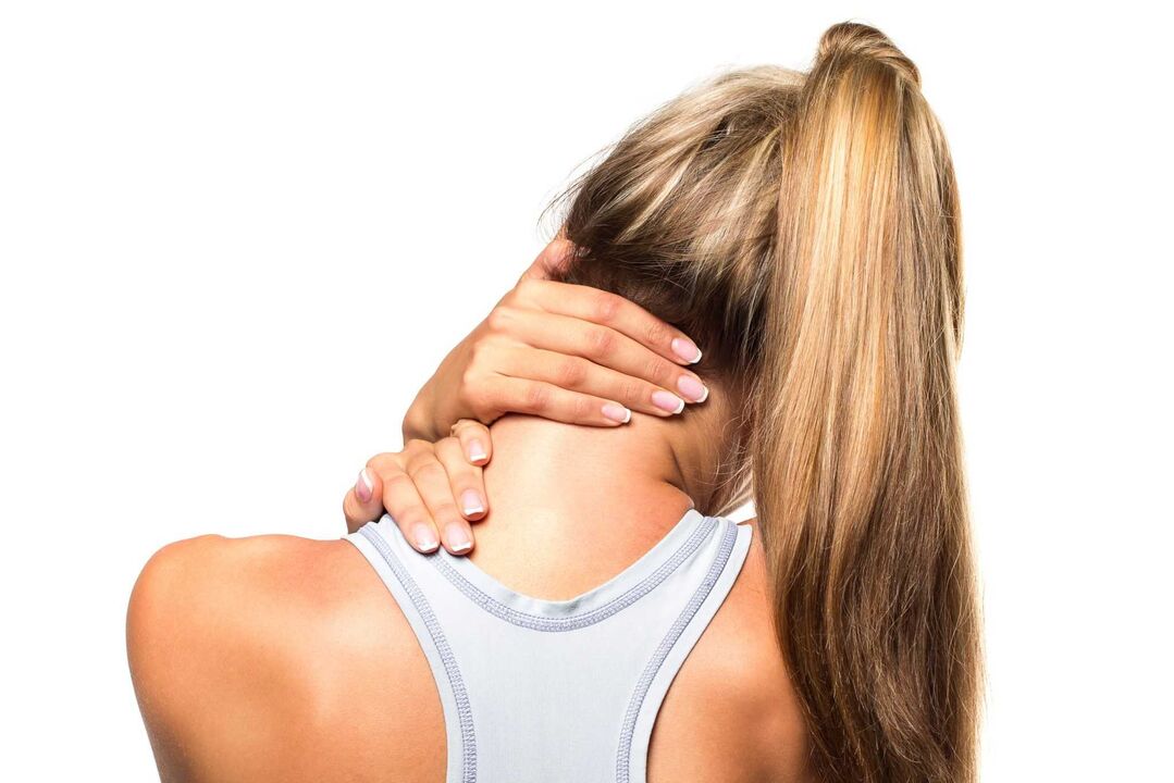 Dolor de cuello debido a osteocondrosis.